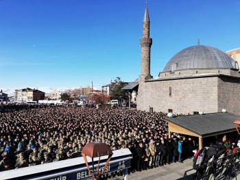 Afrin şehidi Erzurum’da son yolculuğuna uğurlandı