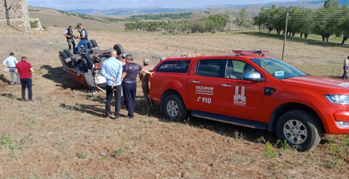 Aşkale'de feci kaza: 1 ölü, 1 yaralı