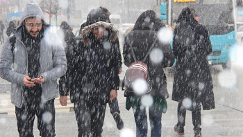 Erzurum'a Nisan ayında kar yağdı