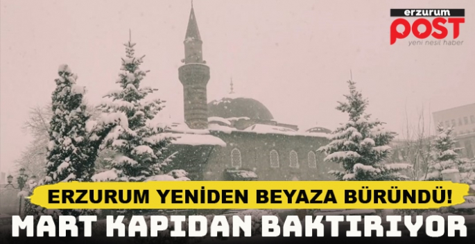 Erzurum Yeniden Beyaza Büründü