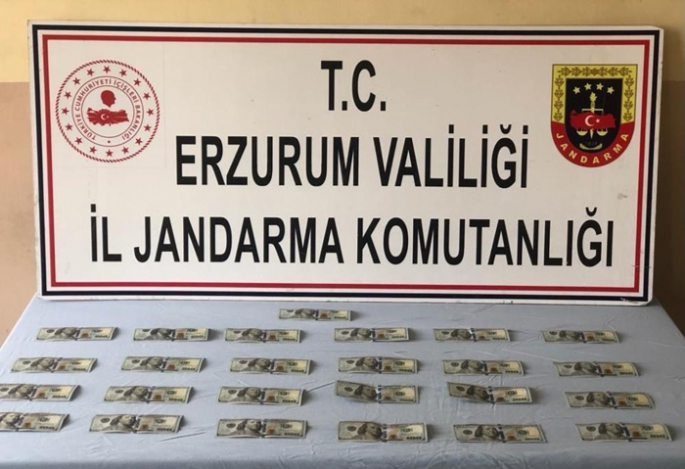 Erzurum’da 2 bin 500 sahte dolar ele geçirildi
