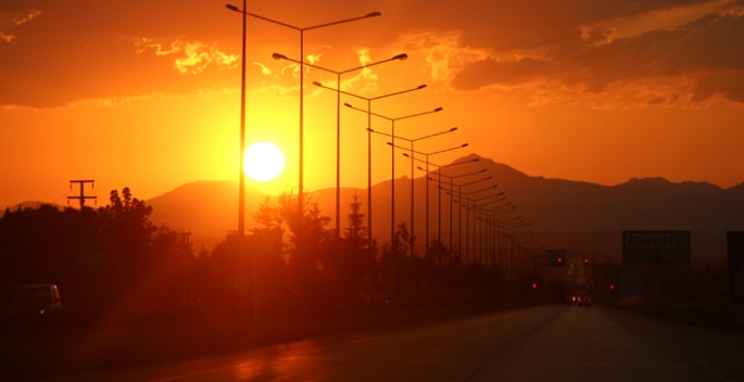 Erzurum'da büyüleyen görüntü