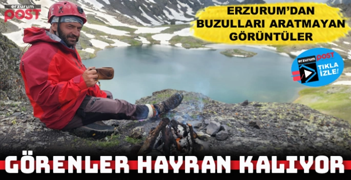 Erzurum'da buzulları aratmayan görüntüler... 