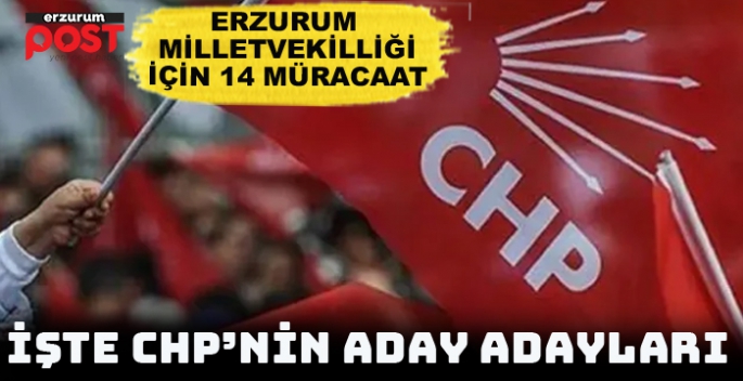 Erzurum'da CHP'den kimler Milletvekili aday adayı oldu?