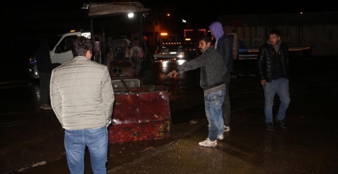 Erzurum'da gece yarısı çukur mesaisi