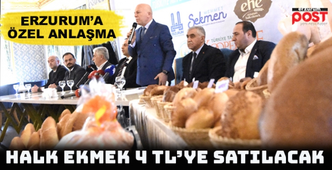 Erzurum'da Halk Ekmek 4 TL'den satılacak