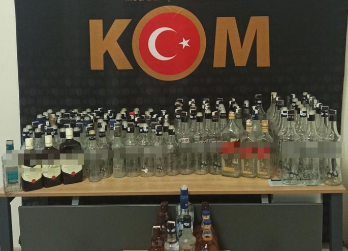 Erzurum’da kaçak içki operasyonu