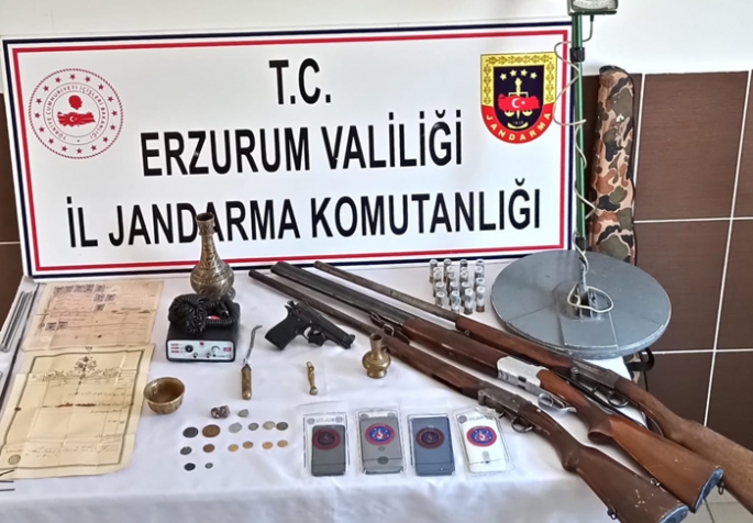 Erzurum’da kaçak tarihi eser operasyonu