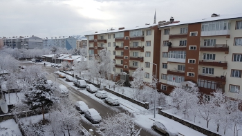 Erzurum’da kar yağışı etkili oluyor