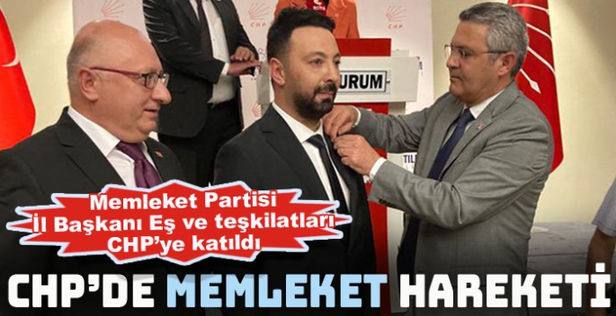 Erzurum'da Memleket Partisi'nden istifa edip CHP'ye geçtiler