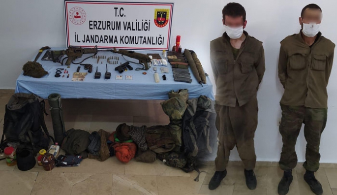 Erzurum’da yakalanan 2 terörist adliyeye sevk edildi