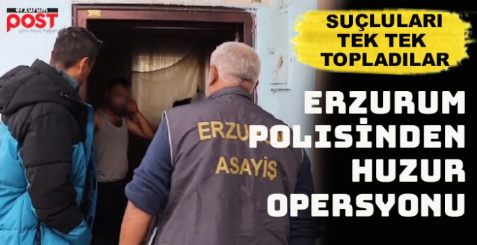 Erzurum polisinden huzur operasyonu: 16 kişi yakalandı