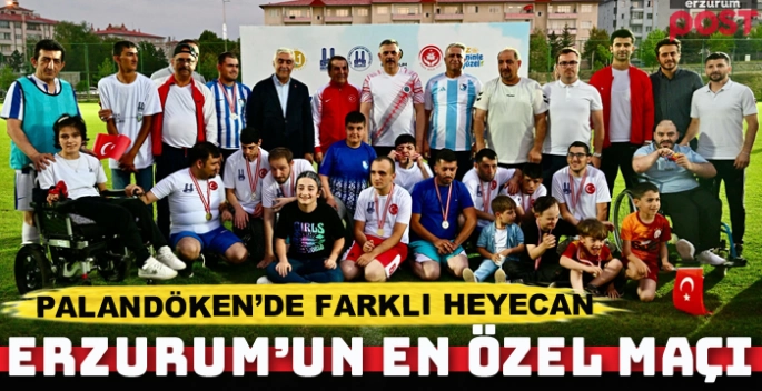 Erzurum protokolünden Palandöken eteklerinde çok özel maç