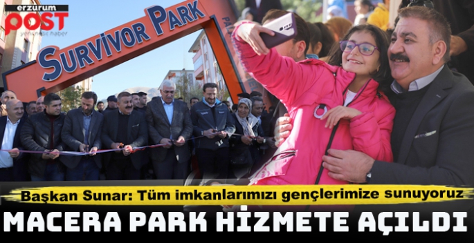 Erzurum’un ilk macera parkı Palandöken’de açıldı