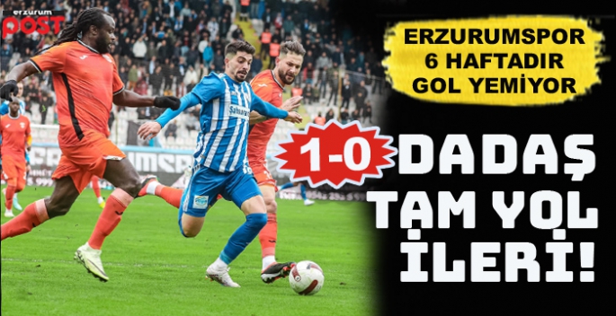 Erzurumspor 6 haftadır gol yemeden ilerliyor:1-0