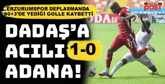 Erzurumspor, Adana deplasmanından puansız dönüyor: 1-0