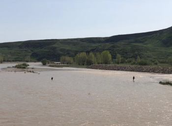 Horasan'da iki çoban Aras  Nehri'ne düştü