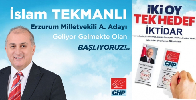 İslam Tekmanlı CHP Erzurum Milletvekili aday adayı