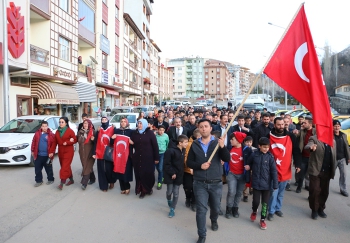 İspirliler Bahar Kalkanı Harekatı’na destek için yürüdü