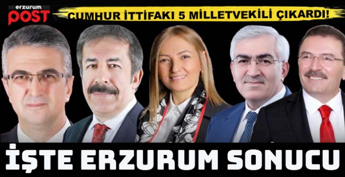 İşte Erzurum’un seçim sonuçları...