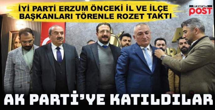 İYİ Parti den istifa eden  İl Başkanı ve ilçe başkanları AK Parti’ye katıldı.