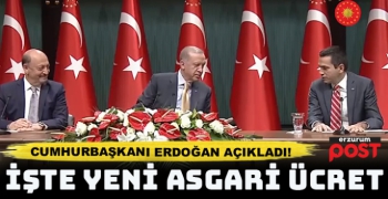 Cumhurbaşkanı Erdoğan açıkladı... Asgari ücret belli oldu! 
