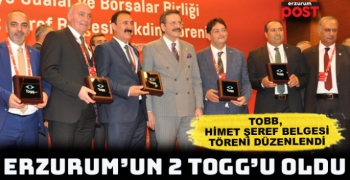 Erzurum'un 2 adet TOGG'u oldu
