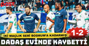 Erzurumspor, iki hafta sonra yine kaybetti: 1-2