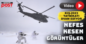 Kış Tatbikatı-2023 devam ediyor... Mehmetçiğin nefes kesen uçaktan görüntüleri...