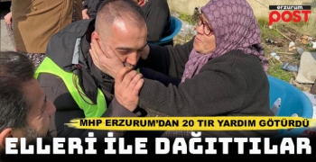MHP Erzurum il yönetimi afet bölgesinden döndü!