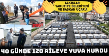 Yakutiye Belediyesi depremzedeler için konteyner  mahalle kurdu