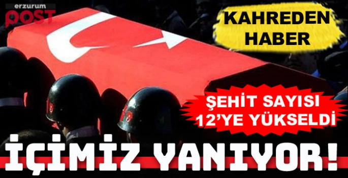 Kahreden haberi MSB duyurdu: Şehit sayısı 12'ye yükseldi!