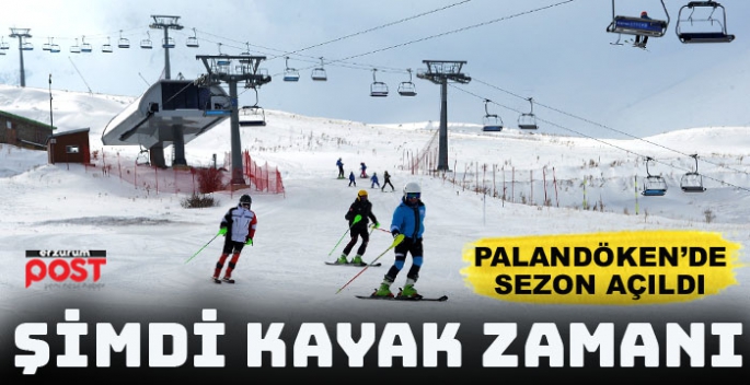 Kar kalınlığı 80 santimetreyi buldu.... Palandöken kayak sezonunu açıldı