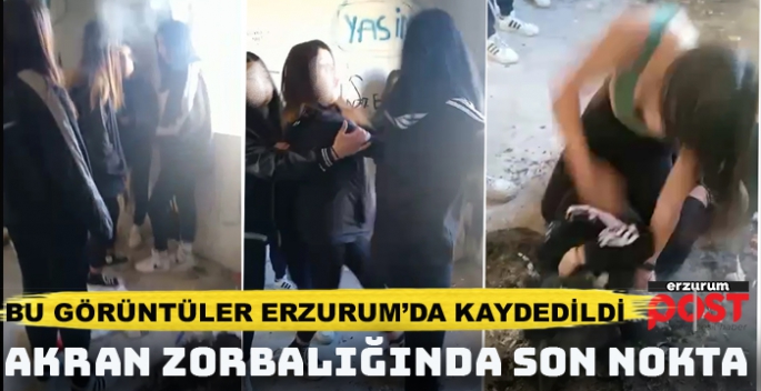 Kız öğrencilerin akran zorbalığından dehşet veren görüntüler...