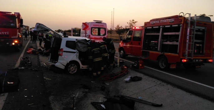 Konya'da feci kaza: 6 ölü, 2 yaralı