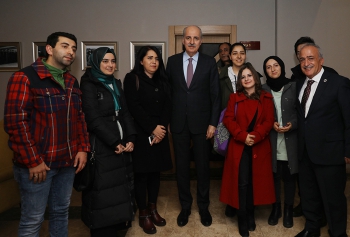 Kurtulmuş, Atatürk Üniversiteli gençlerle bir araya geldi