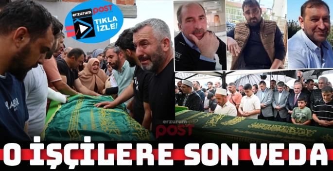 Oltu'da taş ocağındaki göçükte ölen işçiler toprağa verildi