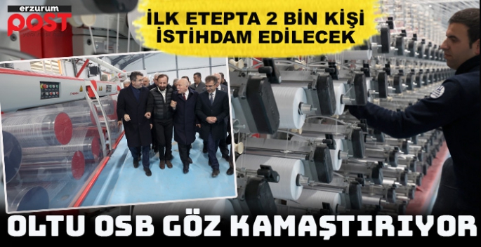 Oltu Organize Sanayi Bölgesinde kurulan fabrikalar göz kamaştırıyor