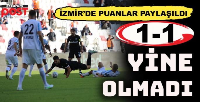 TFF 1.Lig  maç sonucu  Altay-Erzurumspor: 1-1