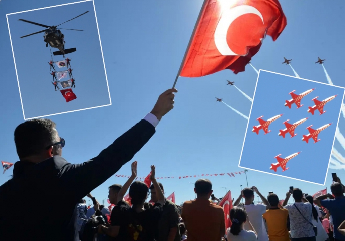 Türk Yıldızları ve Çelik kanatlardan nefes kesen gösteri