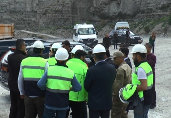 Vali Memiş Pirinkayalar Tüneli'nde incelemede bulundu